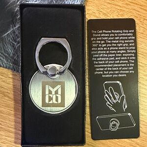 Silver Phone Ring Holder